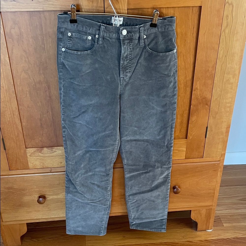 Women’s J Crew Corduroy Pants in Charcoal Gray